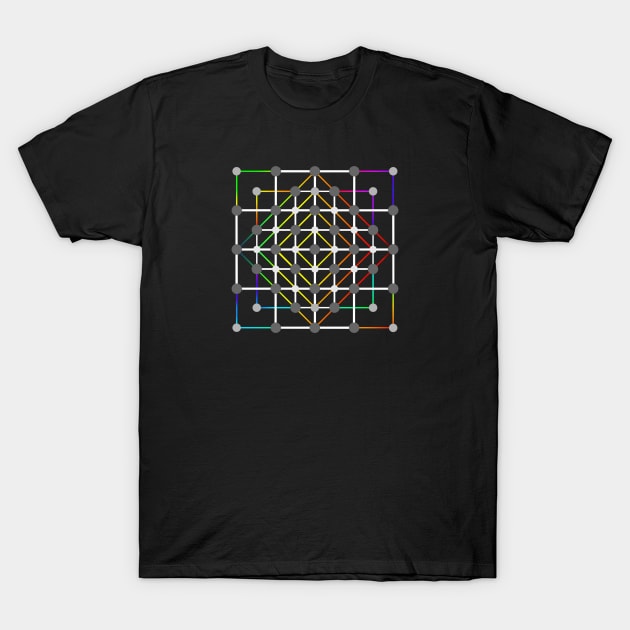 Spiritual Geometry / Points and Squares T-Shirt by Korvus78